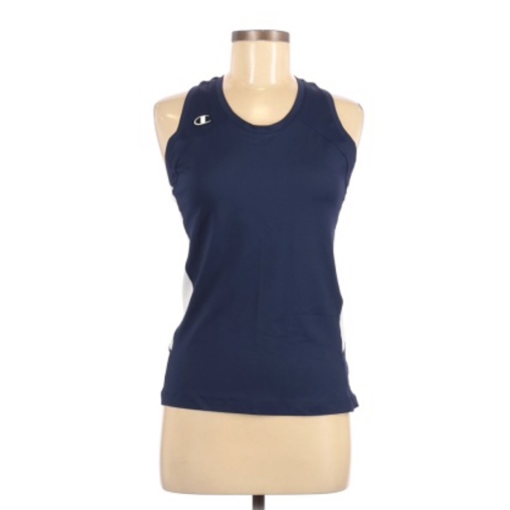 Champion Navy White Side Panel Active Tank Top